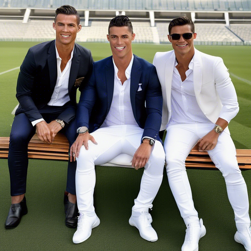 The photo features Cristiano Ronaldo with his partners, illustrating the connection between love and football in his relationsh