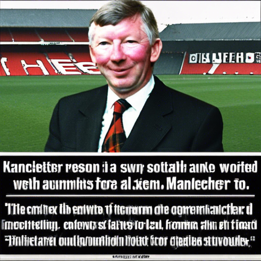 The photo is related to a biography of Alex Ferguson, the former manager of Manchester United, highlighting his journey from Sc