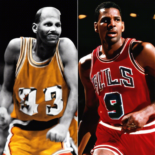 The photo shows some of the best NBA players in history.