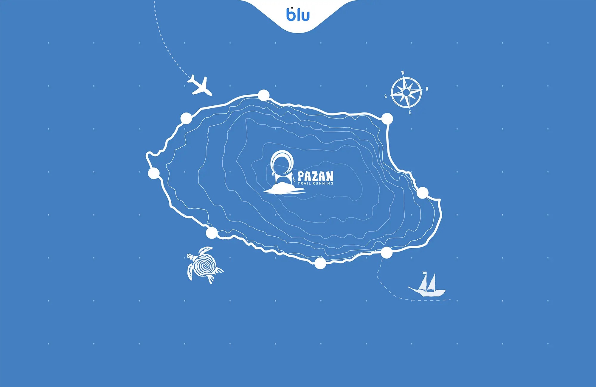 بلو، حامی ماراتن بزرگ کیش شد