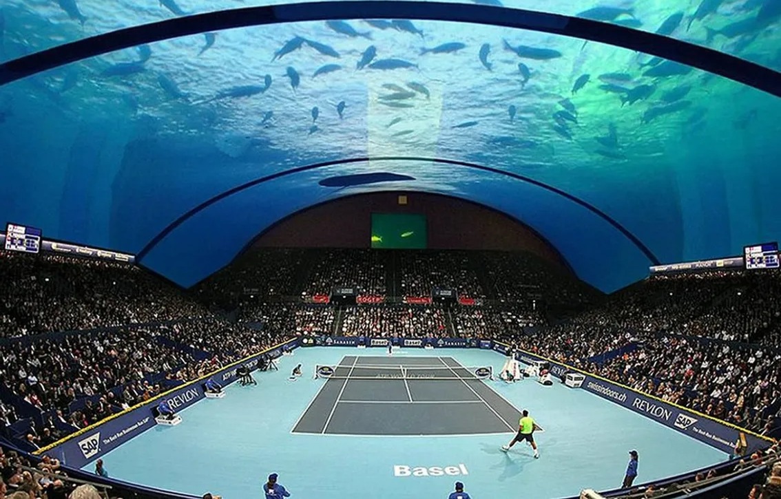 وقتی تنیس زیر دریا امکان‌پذیر می‌شود!