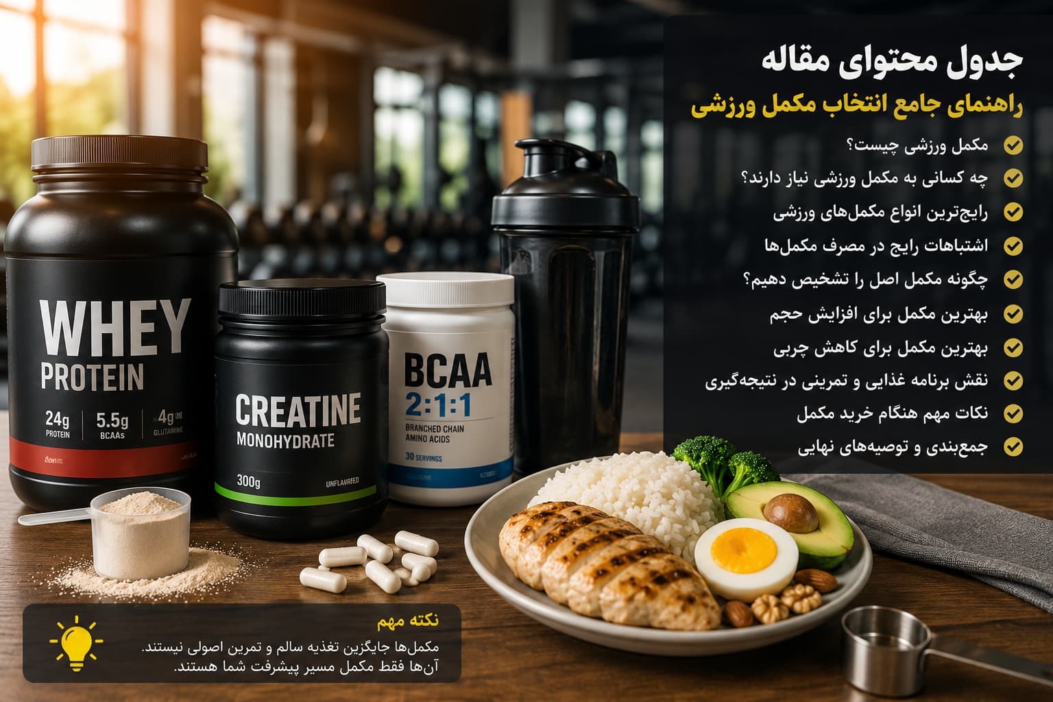 راهنمای جامع انتخاب مکمل ورزشی راهنمای جامع انتخاب مکمل ورزشی